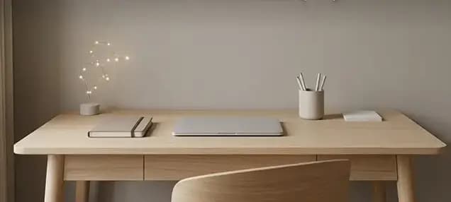 Clean and bright workspace