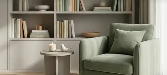 Comfortable armchair in a serene living room